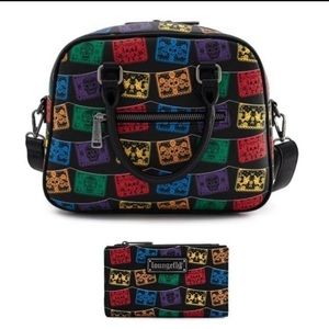 Loungefly Día De Lis Muertos handbag and wallet
